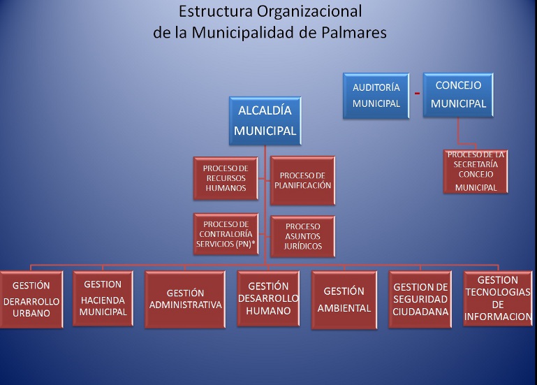 Organigrama de la Municipalidad de Palmares